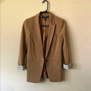 Forever 21 Tan Blazer with Notched Lapels
